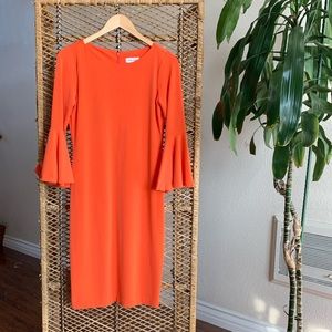 Calvin Klein size 4 orange dress